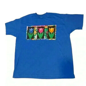 Vintage floral appliqué tee size XXL